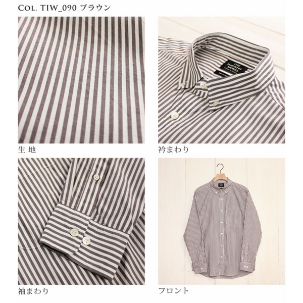 No.086-100 BUTTON DOWN STRIPE SHIRT