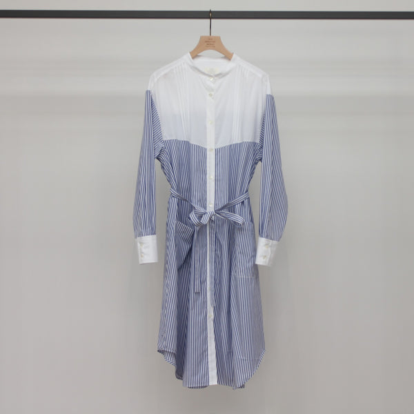 No.W015 STRIPE LONG SLEEVE SHIRT DRESS