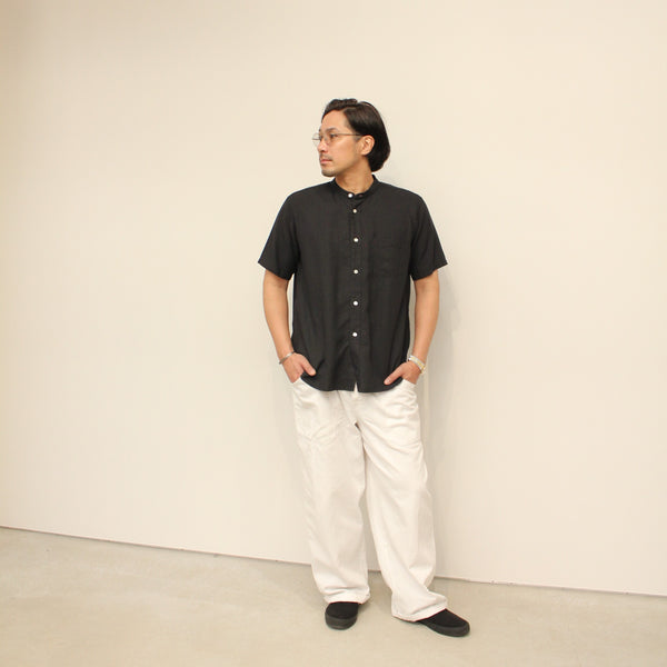 No.181-183 WASHI SHORT SLEEVE BAND COLLAR SHIRT