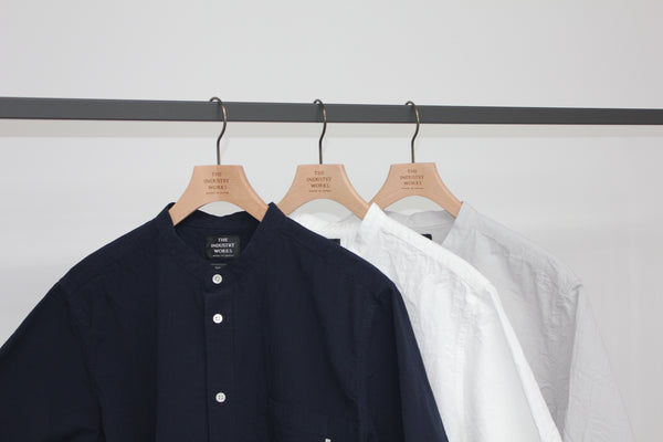 No.212-214  BAND COLLAR SHORT SLEEVE SHIRT