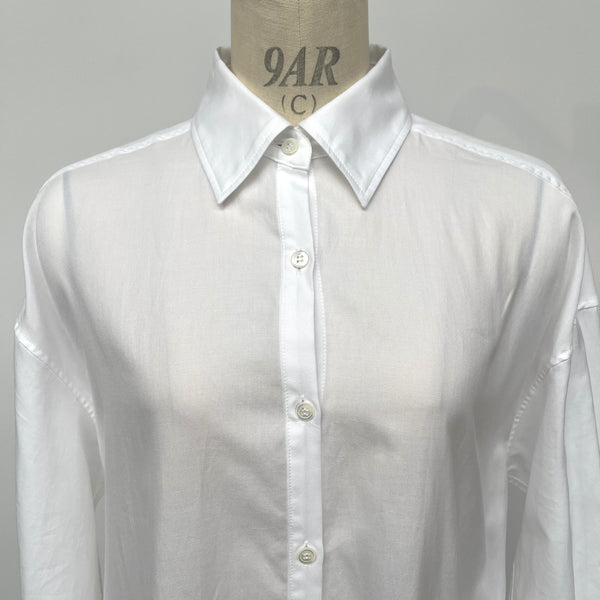 No.W018 WHITE COTTON SHIRT DRESS