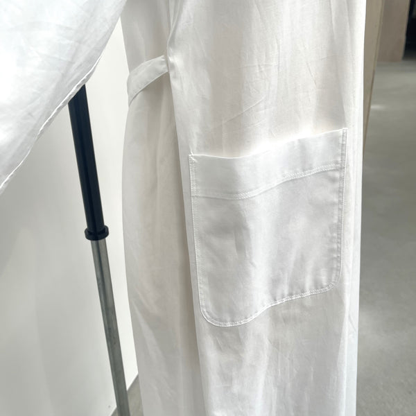 No.W018 WHITE COTTON SHIRT DRESS