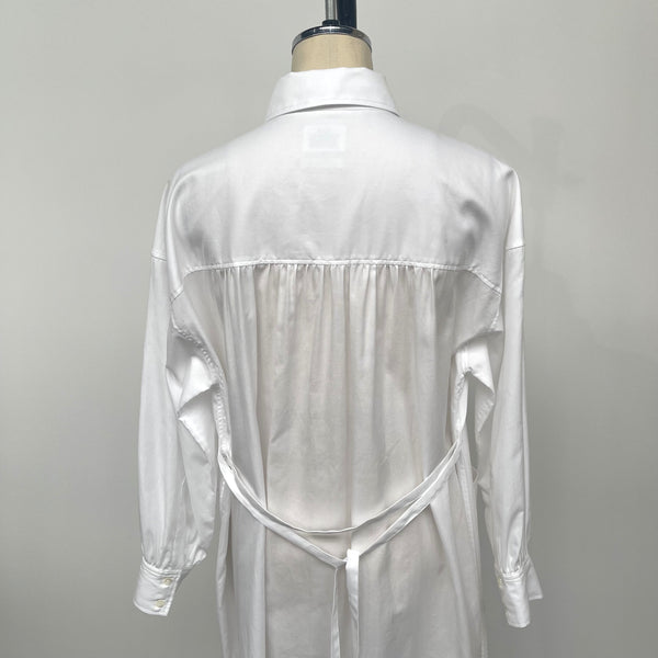 No.W018 WHITE COTTON SHIRT DRESS