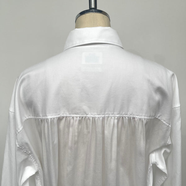 No.W018 WHITE COTTON SHIRT DRESS