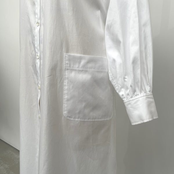 No.W018 WHITE COTTON SHIRT DRESS