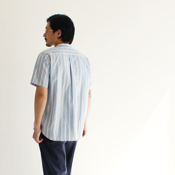 No.063-064 IVY STRIPE BAND COLLAR SHORT SLEEVE SHIRT