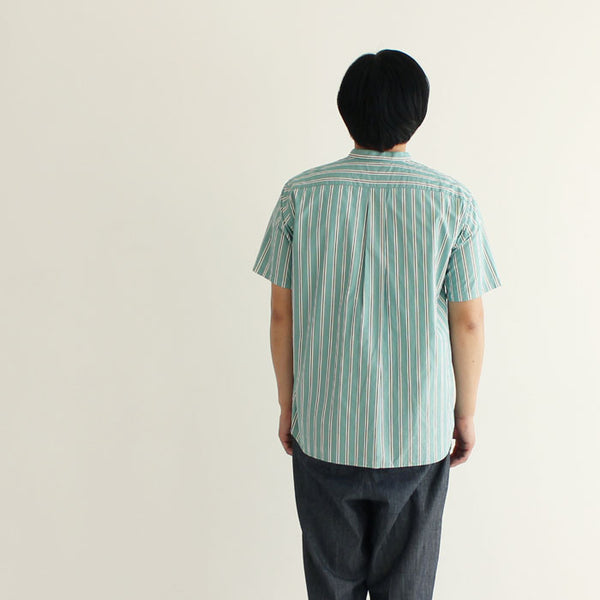 No.063-064 IVY STRIPE BAND COLLAR SHORT SLEEVE SHIRT