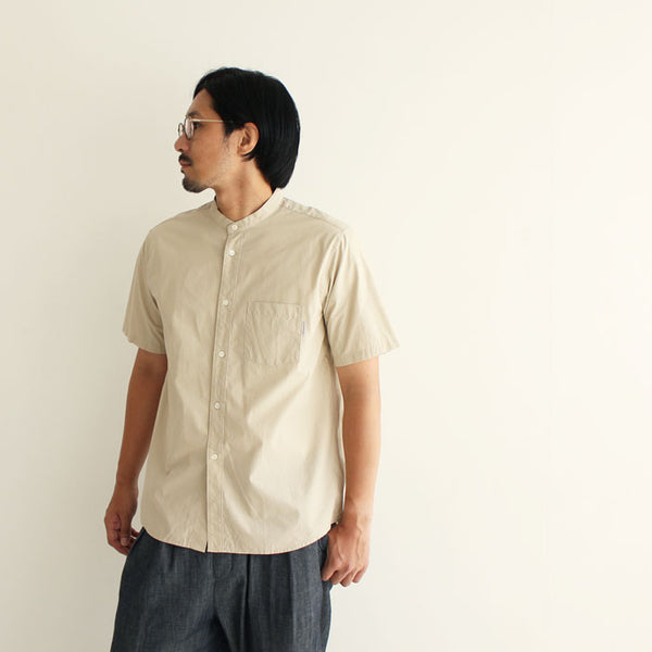 No.065-067 SUPIMA COTTON BAND COLLAR SHORT SLEEVES SHIRT