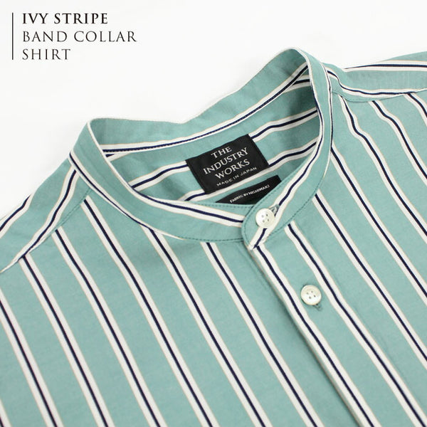 No.063-064 IVY STRIPE BAND COLLAR SHORT SLEEVE SHIRT