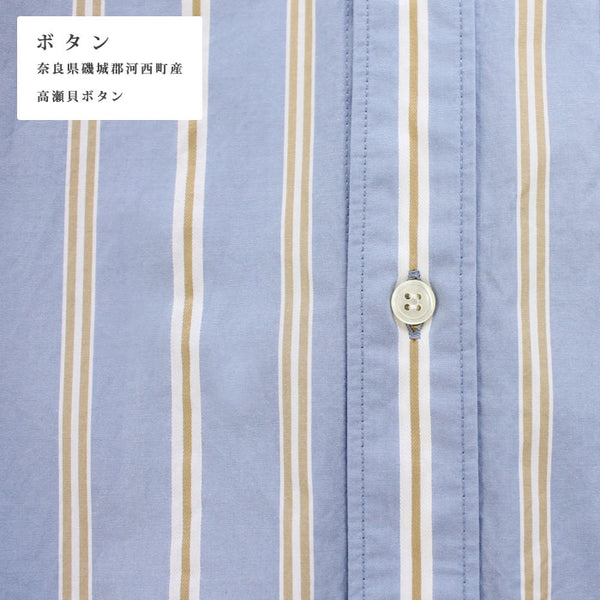 No.063-064 IVY STRIPE BAND COLLAR SHORT SLEEVE SHIRT